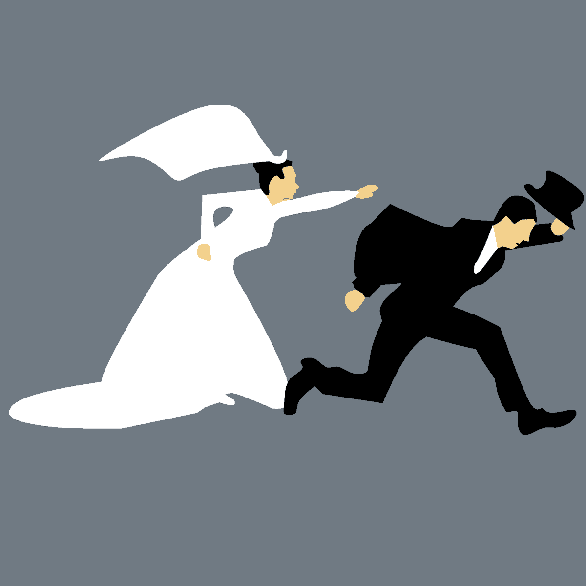 זוג לאחר חתונה 